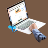 A compact blue USB fan with a power cord, ideal for personal use