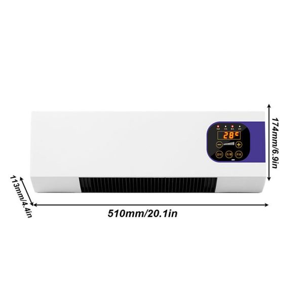 Mini Wall-Mounted AC with Digital Display – Compact 48cm