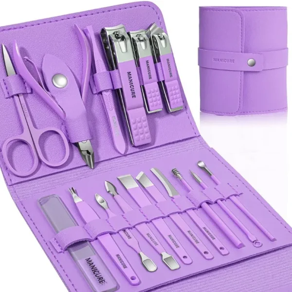 Luxury 16pcs Manicure Pedicure Kit for Men & Women 2025