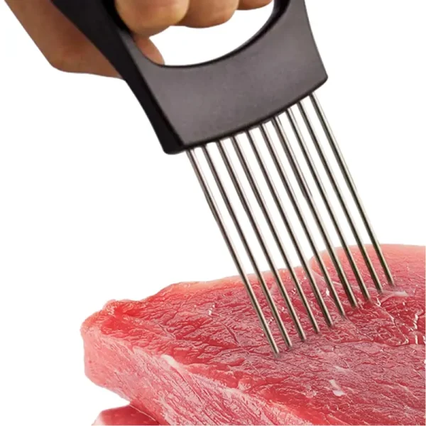 Stainless Steel Onion Slicer Holder – Kitchen Gadget