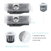 Car Door Light Projectors - Direct Socket Replacement
