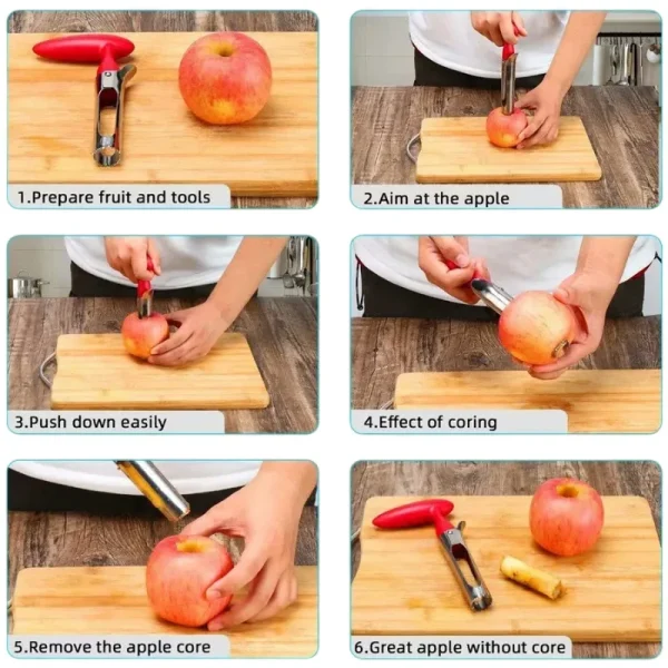 Stainless Steel Apple Corer & Seeder – Durable Kitchen Tool