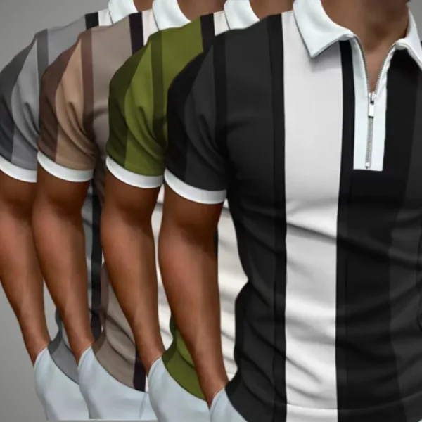 2025 New Men Polo Shirt Summer Casual Daily Short Sleeve