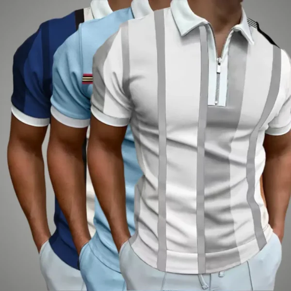 2025 New Men Polo Shirt Summer Casual Daily Short Sleeve