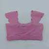 2 PCS Workout Sets Womens Fashion Nylon Gym Yoga Set Sports Short Sleeve with Chest Pad Quick Dry Fitness Yoga Shorts Gym Wear - Image 2