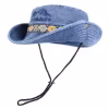 Outdoor Sun Hat Woman Bucket Hat Man Cotton Embroidered Vintage Beach Waterproof Fisherman Fishing Cap Summer Foldable Bob Man