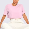 Loose Yoga Top Women Short Sleeve Gym Top Quick Dry Running Sports Shirt Fitness Woman Athletic Cropped Tops Push Up Active Wear
