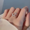 Shiny Cute Crystal Butterfly Zircon Rings for Women - Image 2