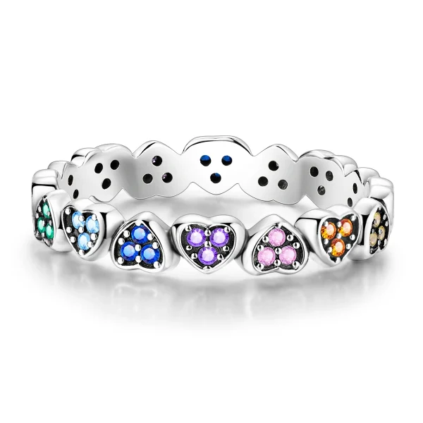 Silver Heart Stacking Ring For Men in Pakistan