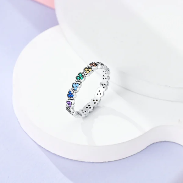 Silver Heart Stacking Ring For Men in Pakistan