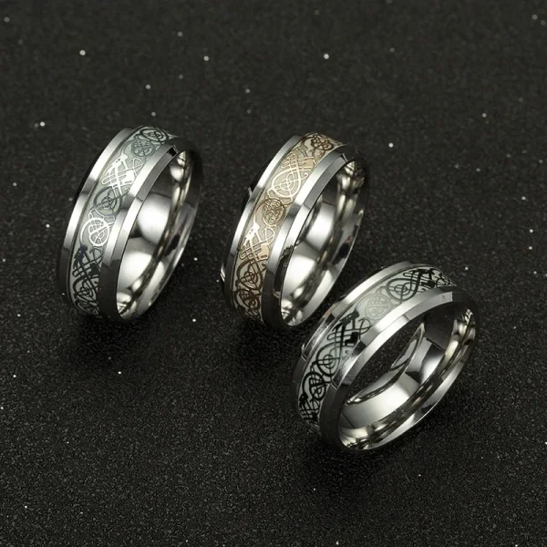Stainless Steel Luminous Finger Rings For Couples Glow In Dark Valentine’S Day Gift Love Band Ring Jewelry Free Shipping Anillo