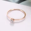 Stainless Steel Single Simple 1mm Thin Wedding Ring for Women - Image 6