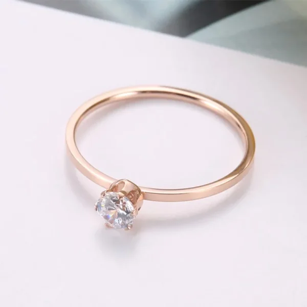 Stainless Steel Single Simple 1mm Thin Wedding Ring for Women