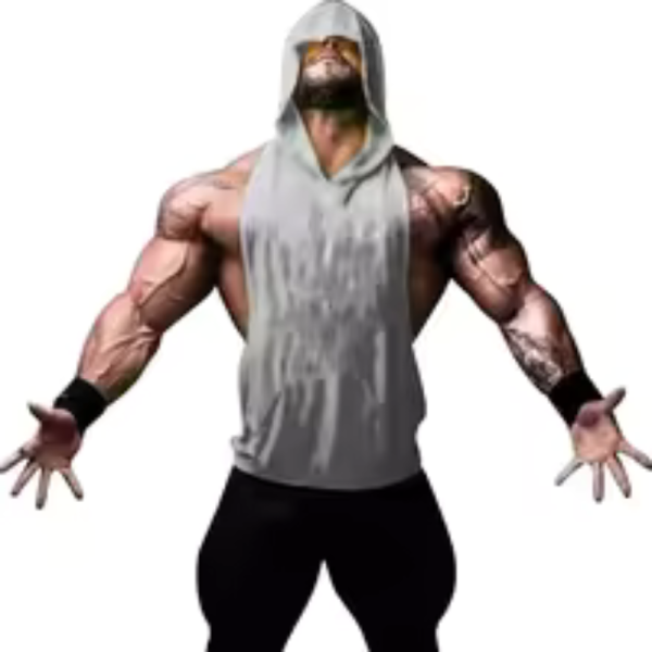 Men Bodybuilding Animal Sleeveless Hooded Tank Tops Muscle Stringer Athletic Fitness Vest Top Summer Hoodies Sportswear Tops