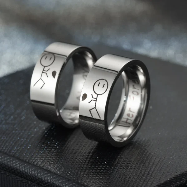 Titanium Steel Ring For Men Women Couple Ring Lovers Promise Ring Wedding Engagement Fashion Jewelry Brithday Gift Wholesale