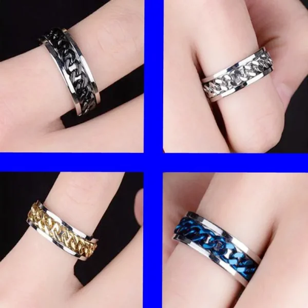 Titanium Steel Rotatable Chain Couple Ring price in Pakistan