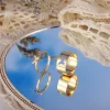 Trendy Vintage Butterfly Rings Set For Women Men Lover Couple Anillo Friendship Engagement Wedding Rock Open Adjustable Jewelry - Image 4
