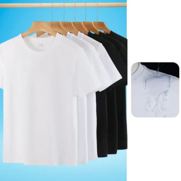 Unisex short-sleeved waterproof bamboo fiber Shirt