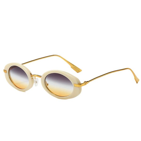 Title: Retro Chic! Helena Oval Sunglasses – UV Protection