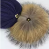 2Pcs 12cm Plush Hair Ball with Snap Button Soft Faux Fox Fur Pompoms DIY Baby Beanie Hats Shoes Crafts Decorative Accessories - Image 3