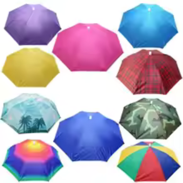 Foldable Outdoor Umbrella Hat Women Men Fishing Headwear Sun Cap Camping Fishing Headwear Cap Beach Head Hats