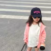 1pc Solid Letter Kids Baseball Cap Embroidery Children Girls Boys Sun Hat Spring Summer Outdoor Adjustable Visor Baby Cap