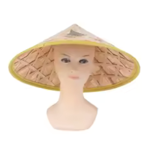 Handwoven Chinese Fisherman Hat Rice Farmer Hat for Men Women Party Headgear