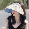Fresh and Sweet Sun Hat with Empty Top .New Summer Outdoor Sunscreen UV Protection Large Brim Sun Helmet - Image 3