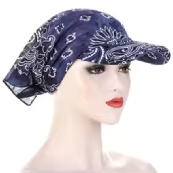 Summer Bandana Scarf Cap Sunscreen Hedging Cap Women Men Printed Baseball Cap Sunshade Hooded Scarf Headpiece Headscarf Hat