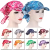 Summer Bandana Scarf Cap Sunscreen Hedging Cap Women Men Printed Baseball Cap Sunshade Hooded Scarf Headpiece Headscarf Hat