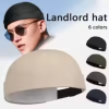 Summer Docker Cap Brimless Hat Skullcap Solid Color Quick-Dry Adjustable Hip Hop Landlord Hat Unisex Skullies Beanie Melon Cap - Image 2