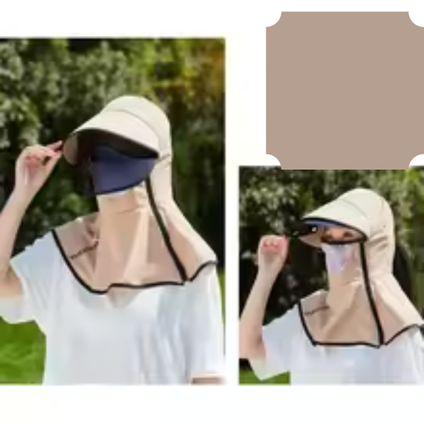 Summer Neck Guard Sun Hat Wide Brim Anti-UV Outdoor Sunscreen Visors