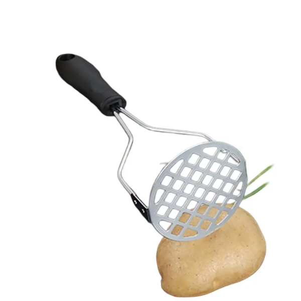 Stainless Steel Potato Masher & Garlic Press 2-in-1 Tool
