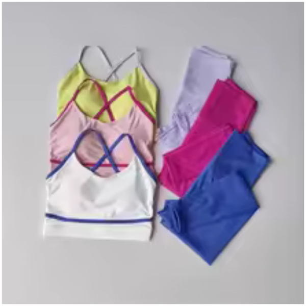 Women’s Yoga Set Workout Set 2 Piece High Waist Yoga Leggings Sports Bra Gym Suit Activewear Sports Fitness Set Sports Suit