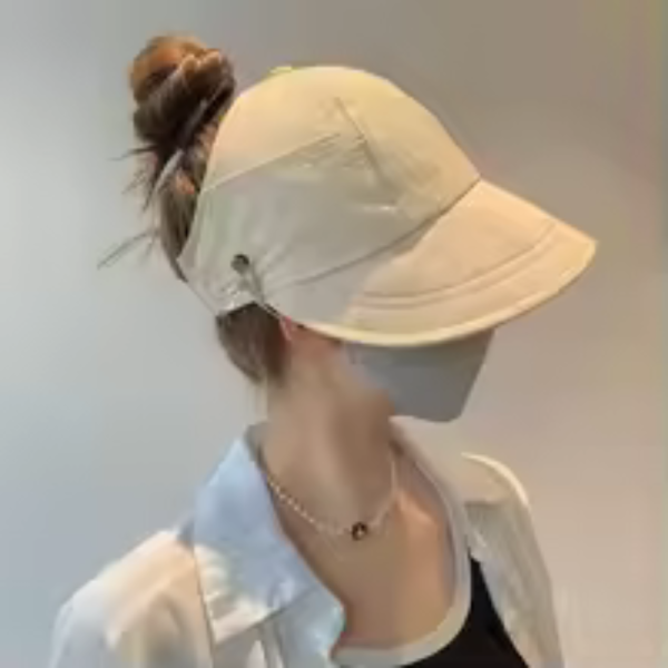 Ladies’ Sun Protection Hat Summer Hollow Top Breathable Cool Baseball Cap Foldable Portable Beach Seaside Fashion Fisherman Hat