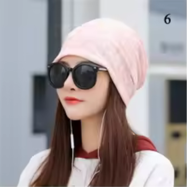 Confinement Cap Outdoor Hat Chemotherapy Cap Turban Hat Pile Cap Spring and Summer Thin Women’s Pullover Cap Breathable