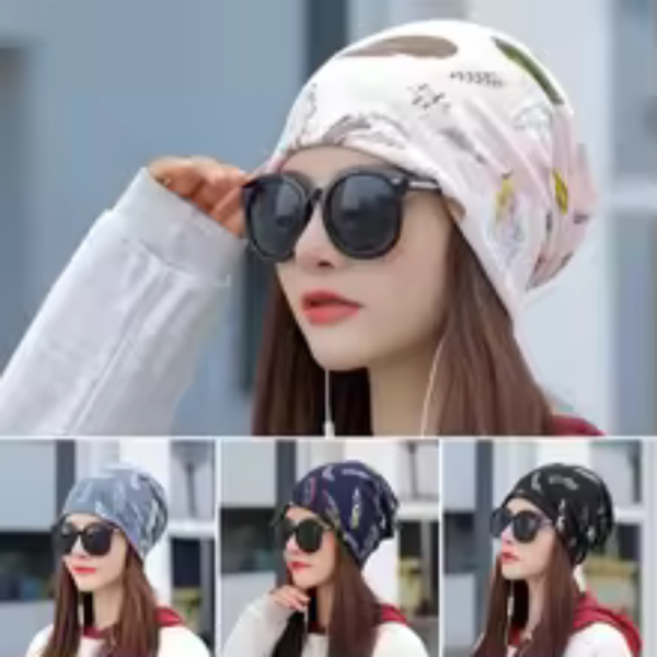 Confinement Cap Outdoor Hat Chemotherapy Cap Turban Hat Pile Cap Spring and Summer Thin Women’s Pullover Cap Breathable