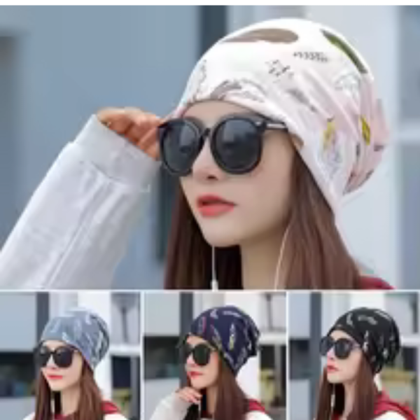 Confinement Cap Outdoor Hat Chemotherapy Cap Turban Hat Pile Cap Spring and Summer Thin Women’s Pullover Cap Breathable