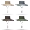 SummerSummer mountaineering fishing hat, men's UV resistant fisherman hat, large eave outdoor work sun protection hat, sun visor hat