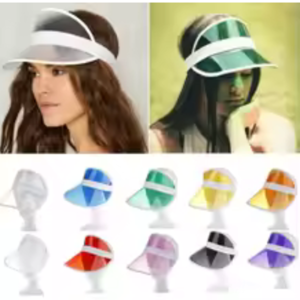 New Fashion Casual Women Men Unisex Summer Neon Sun Visor Hat For Golf Sport Tennis Headband Cap Red Black Blue Pink Purple