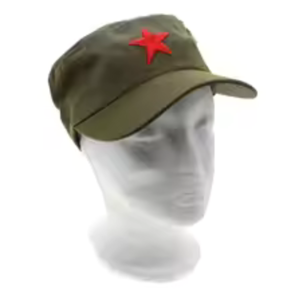 China Retro Unisex Red Star Cotton Vintage Green Flat Patrol Military Hats Army Cap
