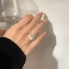 VENTFILLE 925 Sterling Silver Geometry Pearl Irregular Rings For Women Korean Sweet Temperament Jewelry Girls Gift - Image 5