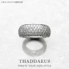 White Pave Band Ring Europe Style For Women