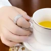 White Pave Band Ring Europe Style For Women - Image 5
