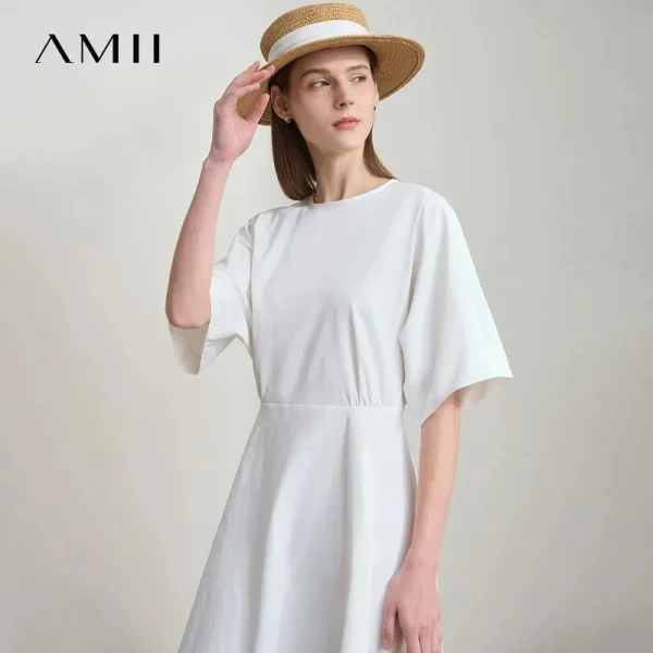 AMII Summer Office Dress 2025 | Backless A-Line Dress for Women