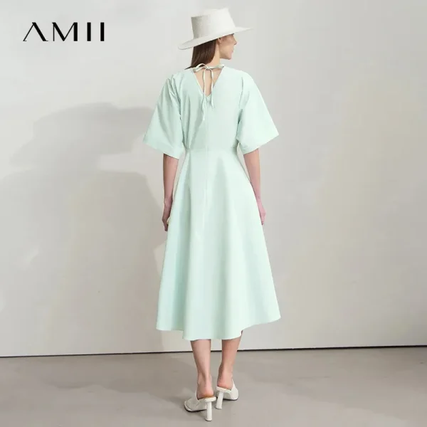 AMII Summer Office Dress 2025 | Backless A-Line Dress for Women