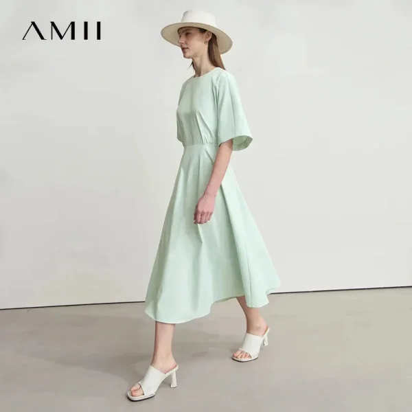 AMII Summer Office Dress 2025 | Backless A-Line Dress for Women