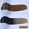 Synthetic Hair Extension Without Clips One piece Women's Long Wavy String Curly Blond Gray Black Ombre Color Hairpieces - Image 2
