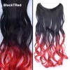 Synthetic Hair Extension Without Clips One piece Women's Long Wavy String Curly Blond Gray Black Ombre Color Hairpieces - Image 9