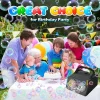 Child playing with 26-hole electric bubble blower, surrounded by bubbles (2).